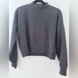 Hollister Charcoal Cropped Turtleneck Sweater
